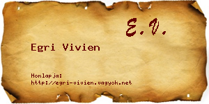 Egri Vivien névjegykártya